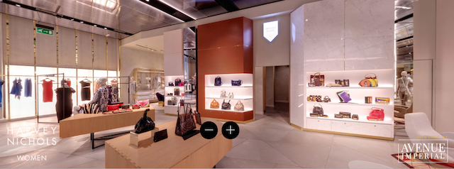 avenue imperial, harvey nichols, pop-up London, virtual reality retail, retail innovation, tech trends, retail trends
