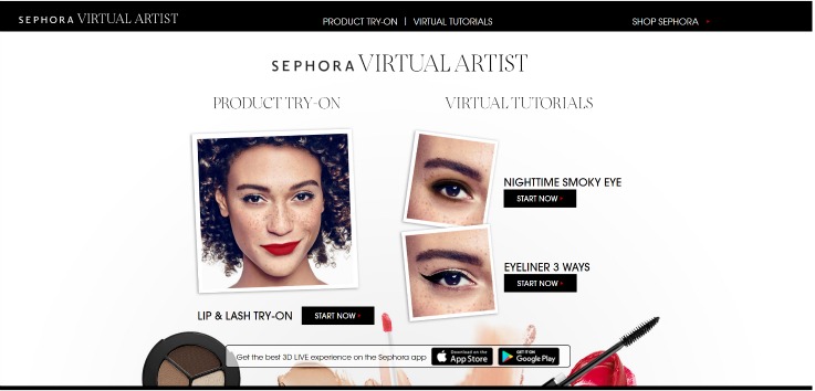 Sephora Virtual Artist digital technology