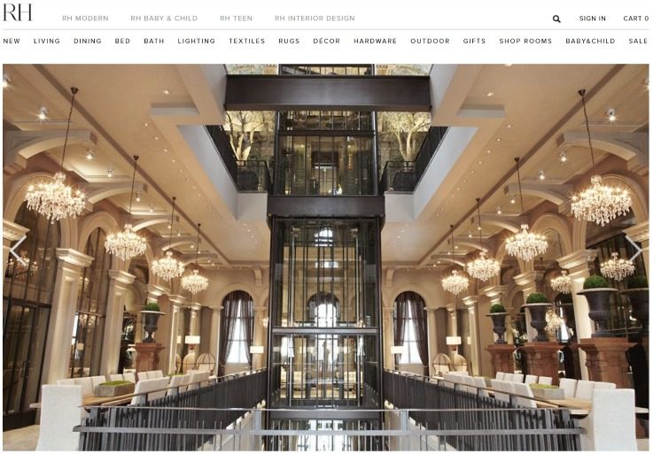 Flagship stores Boston - furniture store Restoration Hardware