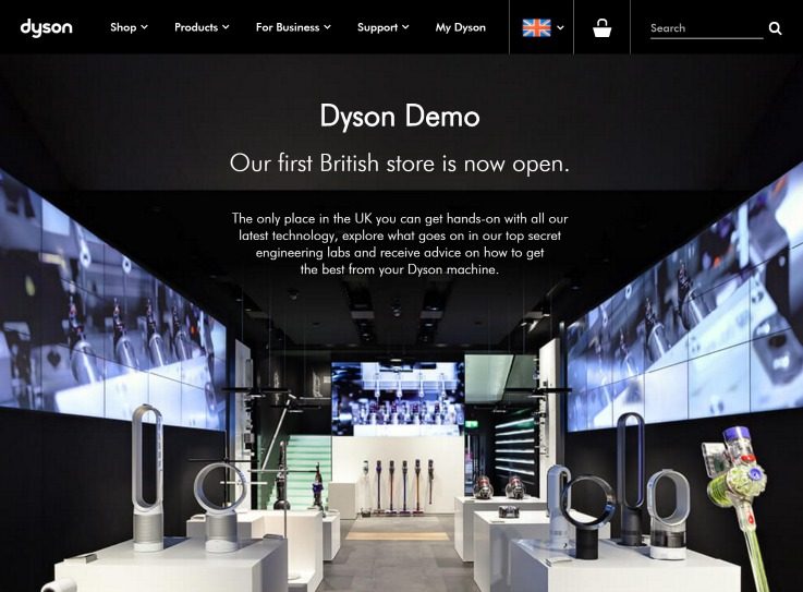 Flagship stores London - technology stores Dyson