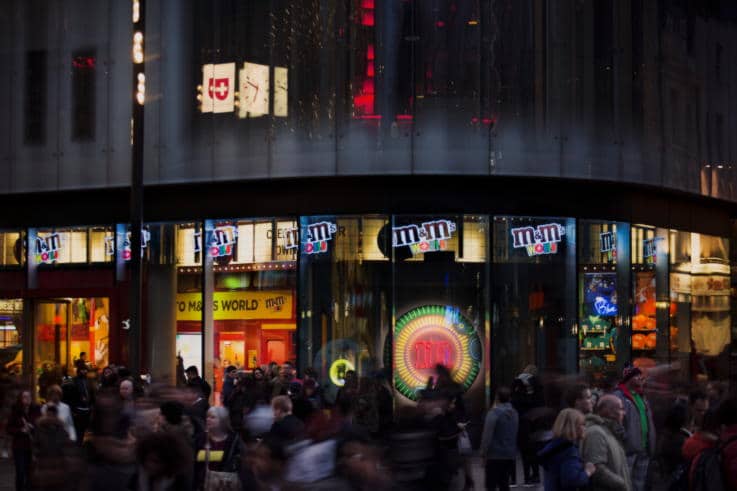 First M&M's World Store in Europe opens in London : The Moodie