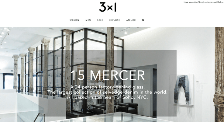 3x1 Denim luxury retail