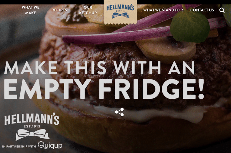Hellmann's food delivery inspiration
