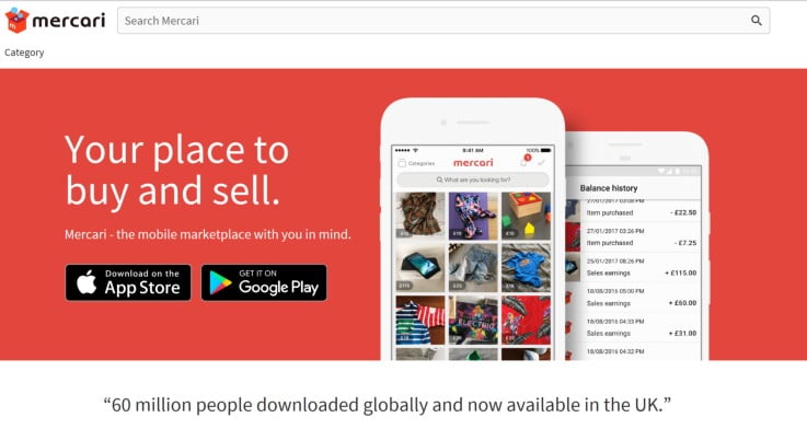 Mercari - ecommerce marketplaces