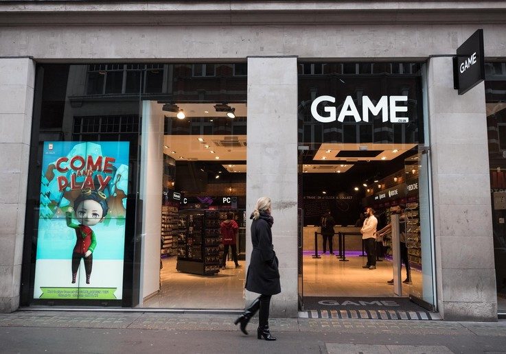 Game brick and mortar store sales