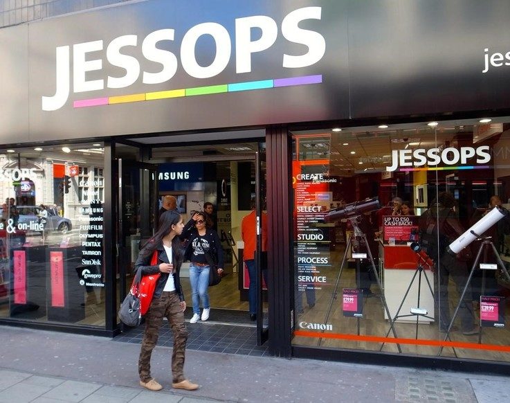 Jessops physical store sales