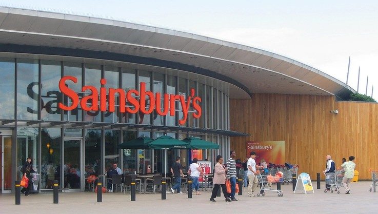 Sainsburys top retail sales in store