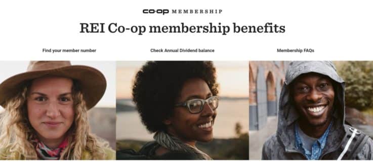 REI Co-op membership benefits