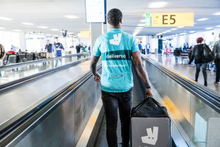 deliveroo schiphol airport delivery