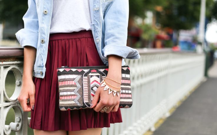 Woman holding handbag